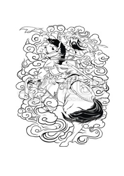 關(guān)羽（線稿圖案）