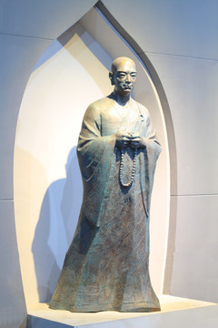 隋代高僧 智敫 僧人雕塑