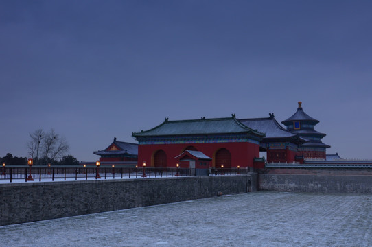 北京天坛雪景