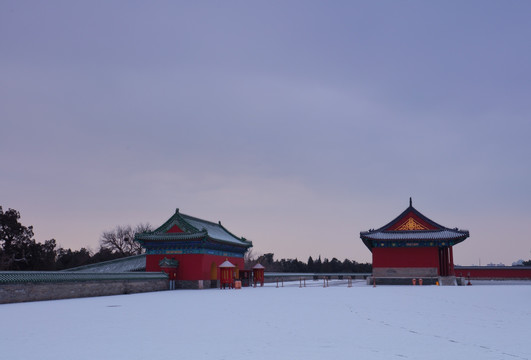 北京天坛雪景