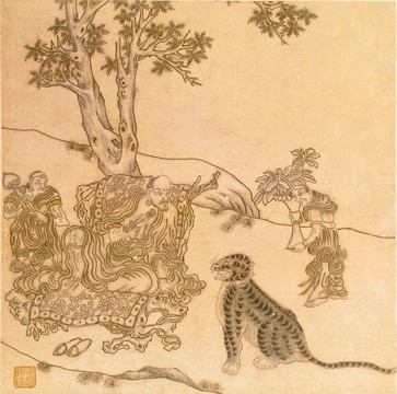 顧繡十六應(yīng)真冊