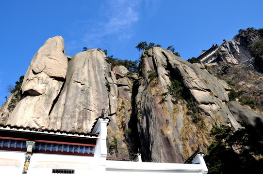 九华山风光 山石 石景