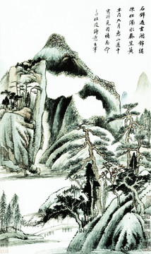董其昌仿古山水高清圖