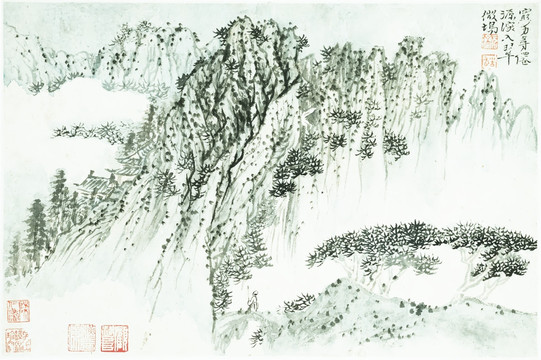 石濤 山水畫高清圖