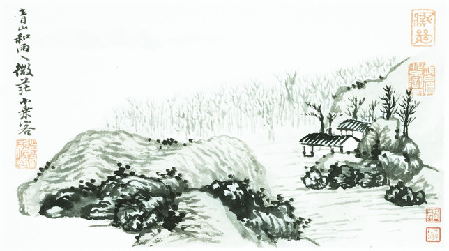 石濤 山水畫高清圖