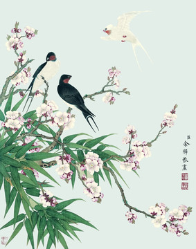 余摯 花鳥(niǎo)畫(huà)冊(cè)