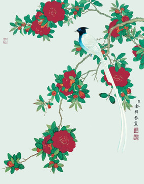 余摯 花鳥畫冊(cè)