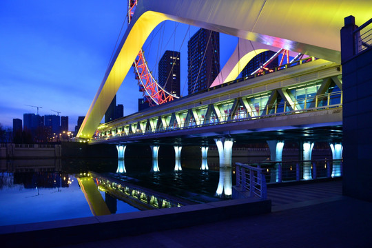 天津海河夜景