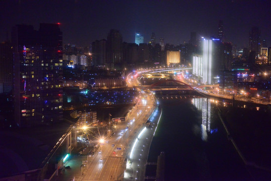 天津海河夜景