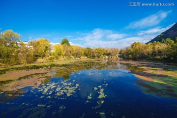 秋天 湖水 丽江 黑龙潭