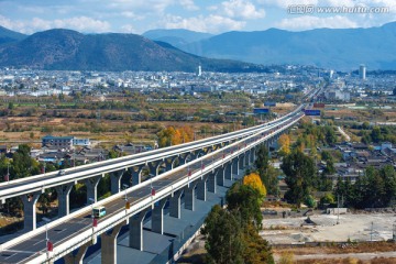 丽江全景 高速公路
