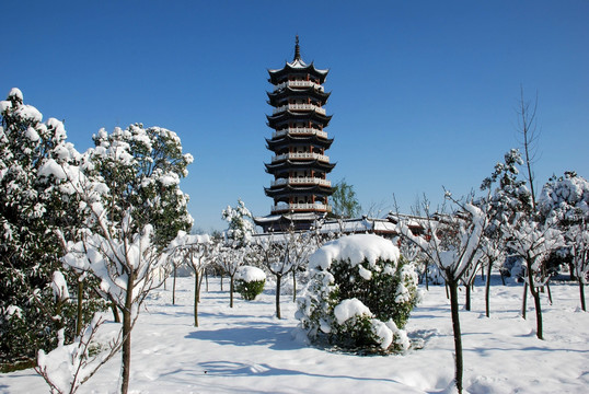 园林雪景