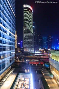 上海浦东建筑夜景