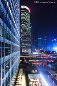 上海浦东建筑夜景