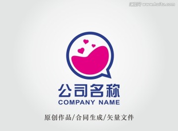 爱心logo 标志设计