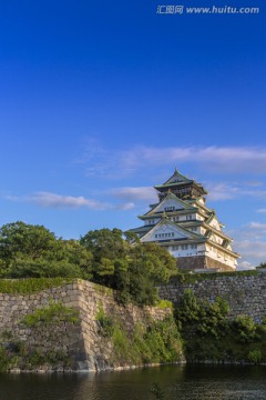 日式风格古建筑大阪城天守阁