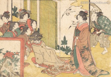 日本人物待女浮世繪