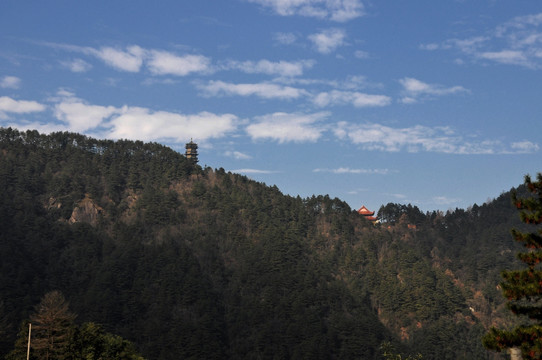 九华山风光 群山