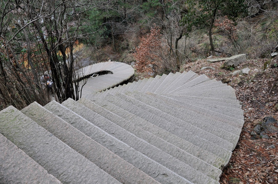 九华山风光 登山阶梯