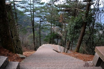 九华山风光 下山阶梯