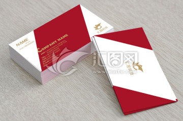 簡(jiǎn)約紅色名片