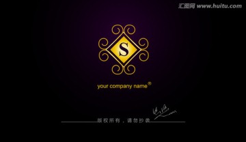 字母S標(biāo)志 花卉logo