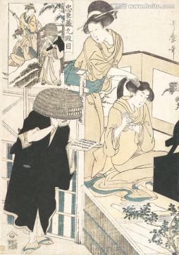 高清橫幅仕女浮世繪