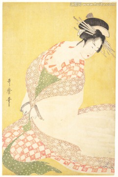 高清橫幅美女浮世繪