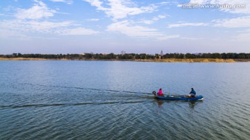 太湖湿地公园渔船