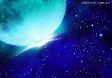 藍(lán)色星空星球