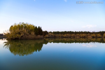 太湖湿地傍晚日落