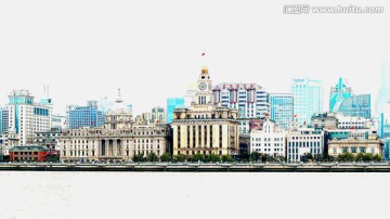 上海外灘彩色線描（未分層）
