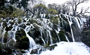 九寨沟瀑布风景风光