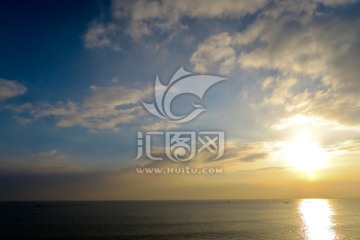 大海日落 海边夕阳