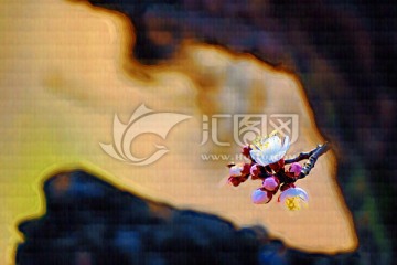 杏花裝飾畫(huà) 無(wú)框畫(huà)