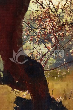 杏花裝飾畫(huà) 無(wú)框畫(huà)