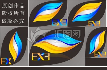 可随便旋转的梭型LOGO设计