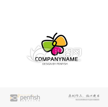 时尚蝴蝶形logo