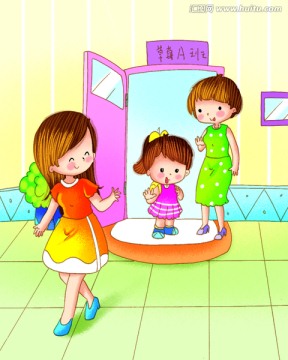 上幼兒園跟媽媽道別