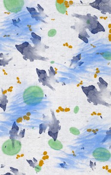 水墨花紋
