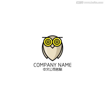 貓頭鷹吉祥物logo