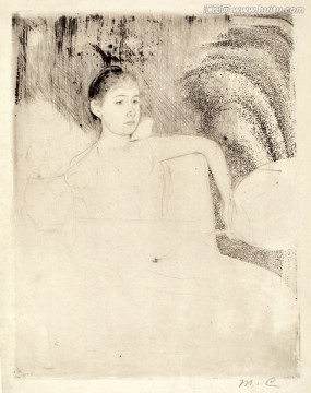 靜坐的美女