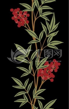 花邊竹葉花朵