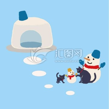 雪人 小貓