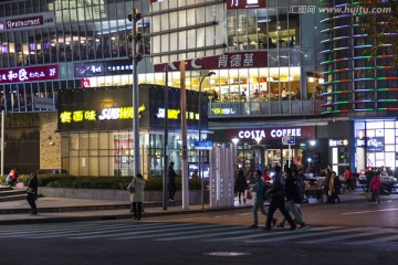 上海都市夜景风光