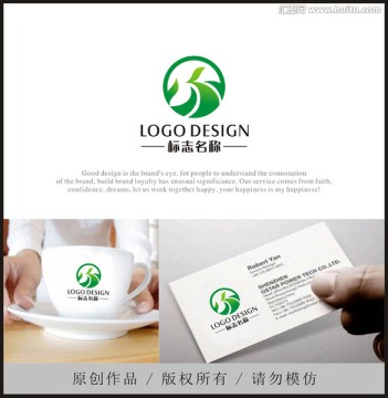 农业LOGO 凤凰 绿叶