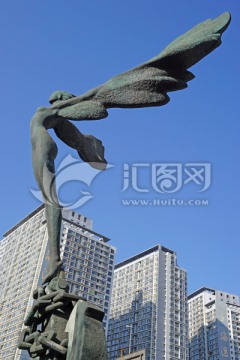 青岛德国风情街主题雕塑