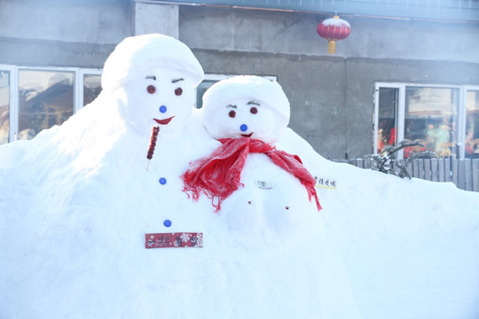 雪人 情侣雪人