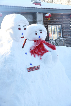 雪人 情侣雪人