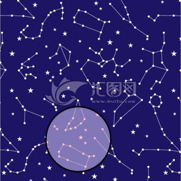 星座底紋 兒童房墻紙圖案